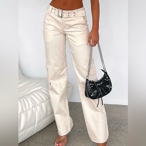 WHITE FOX | Good Days Ahead Low Rise Pants | Beige | NEVER WORN